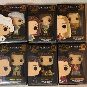 Friends Funko POP! Pin Set of 6, Unopened